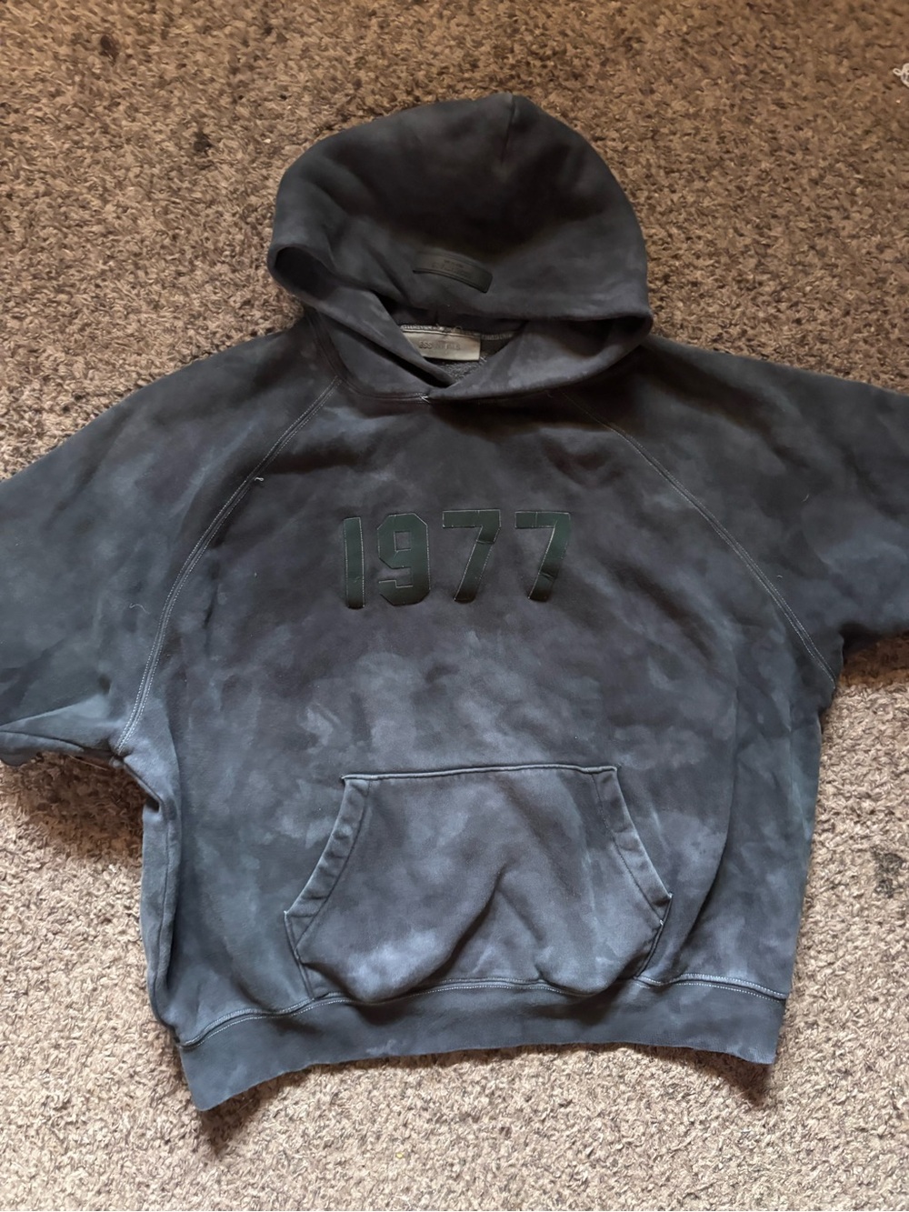 Fear of God Washed Charcoal 1977 Pullover Shortsleeved Hoodie